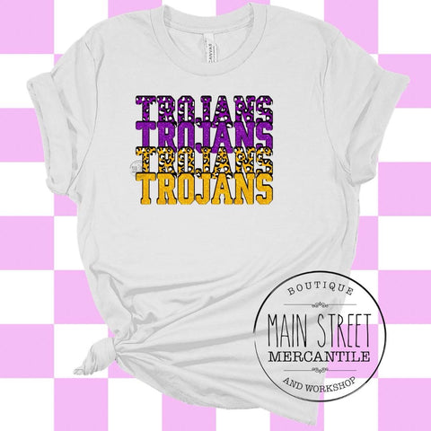 Purple and gold Trojans, Trojans, Trojans, Trojans graphic tee -38