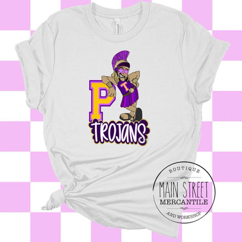 Trojan mascot Trojans graphic tee -7