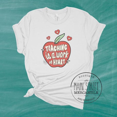 Work of heart Teacher Graphic Tee -48