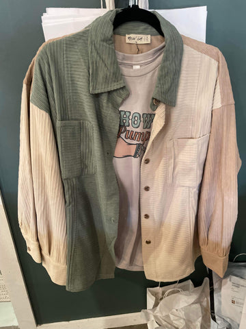 Green Multi Color Shacket