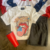 American Babe USA Tonge Graphic Top