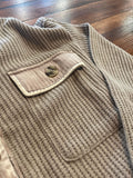 Mocha Hooded Waffle Shacket