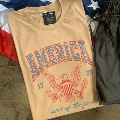 America Traditional Eagle Graphic Top