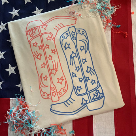 Americana Western Boot Graphic Top