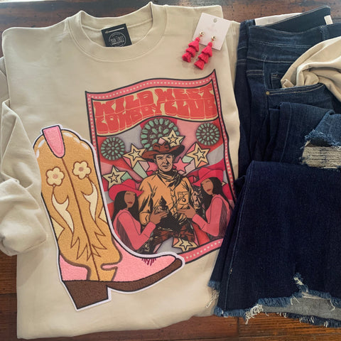 Wild West Cowboy Club Graphic Sweatshirt