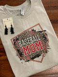 Baseball/Softball Mom home plate Graphic design