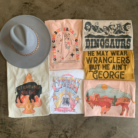 Dinosaur Country Music Graphic Tee