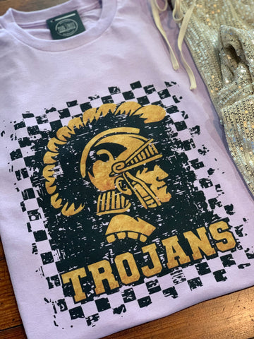 Checkered Potosi Trojans Graphic Top