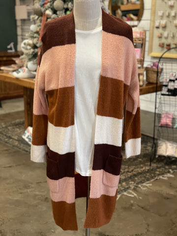 Striped Brown Cardigan