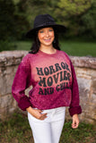 Distressed Horror Movies and Chill Crew Neck