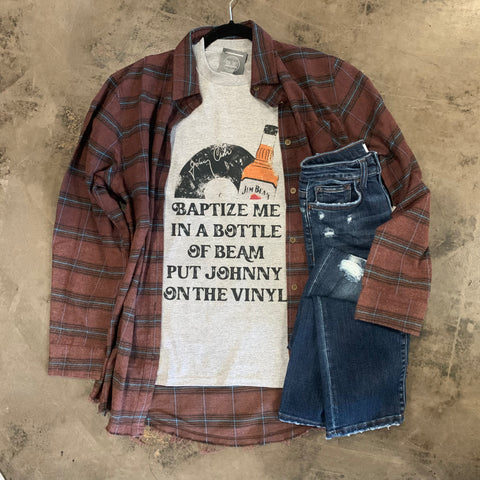 Baptize me in a bottle of beam Graphic tee