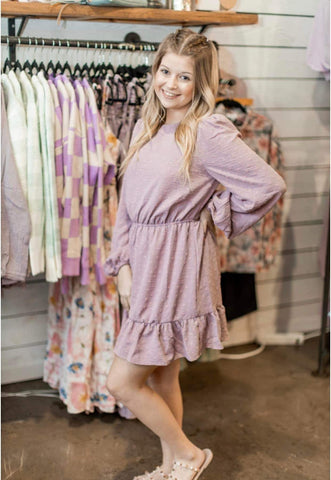 Lavender Open Back Dress